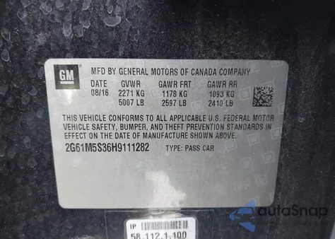 2017 Cadillac Xts Luxury из США, поврежденный, VIN 2G61M5S36H9111282